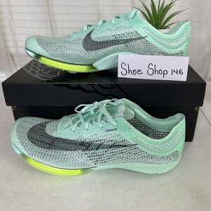 Nike Air Zoom Victory Track Spikes Men's Size 11 Mint Foam W/ Gold Spikes & Bag!